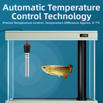 Nerezová vykurovacia tyč pre akvárium s automatickou reguláciou teploty, odolná proti výbuchu a energeticky úsporná