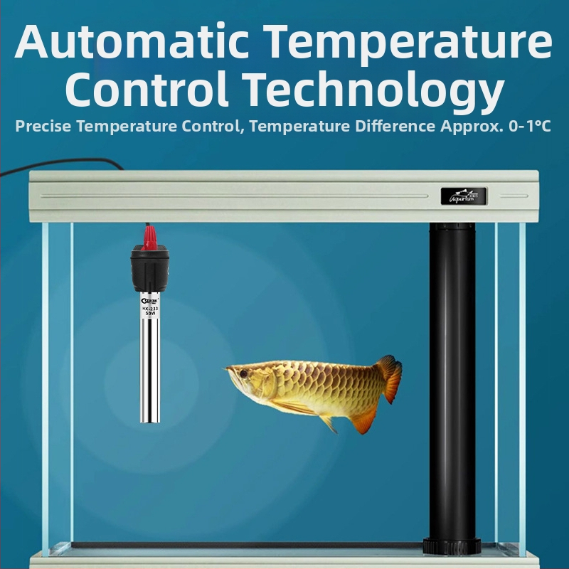 Nerezová vykurovacia tyč pre akvárium s automatickou reguláciou teploty, odolná proti výbuchu a energeticky úsporná