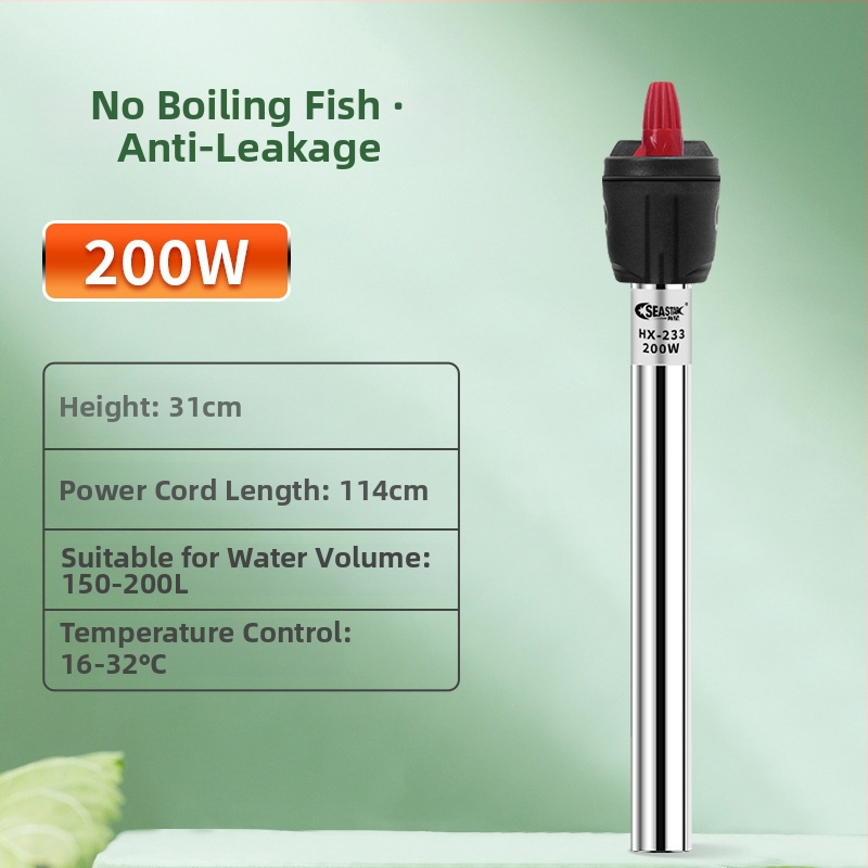 Nerezová vykurovacia tyč pre akvárium s automatickou reguláciou teploty, odolná proti výbuchu a energeticky úsporná