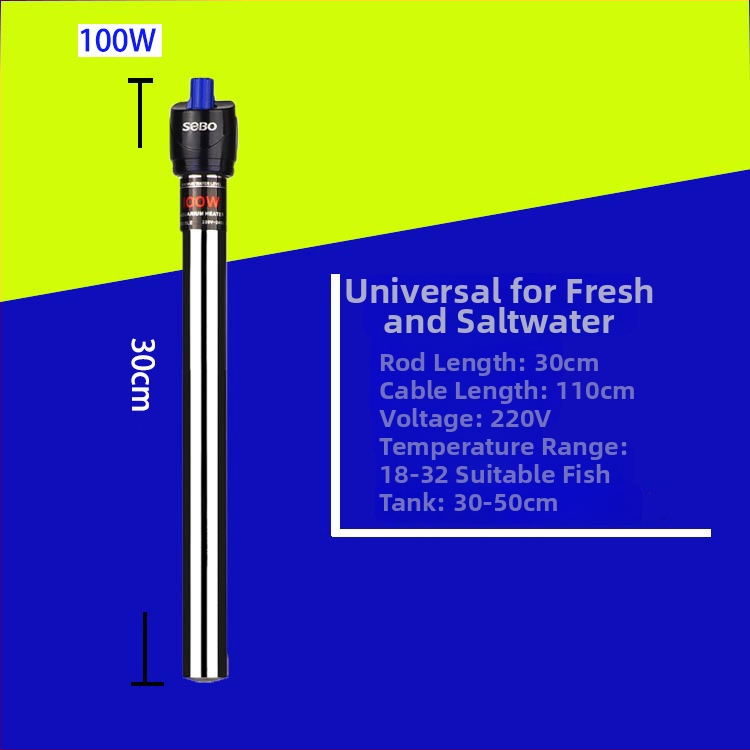 Songbao nerezová oceľová vykurovacia tyč pre akvárium, 400 g, model SB, automatická regulácia teploty