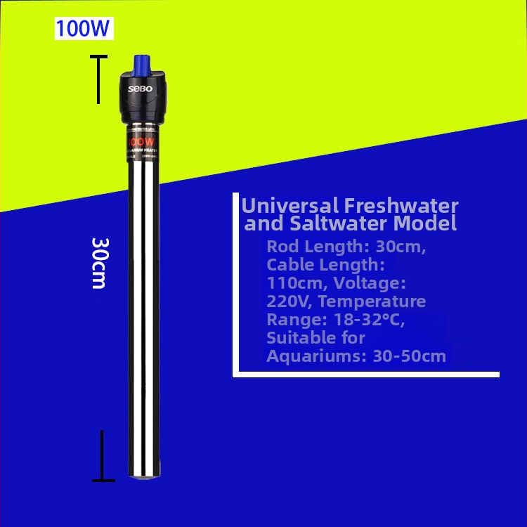 Songbao nerezová oceľová vykurovacia tyč pre akvárium, 400 g, model SB, automatická regulácia teploty