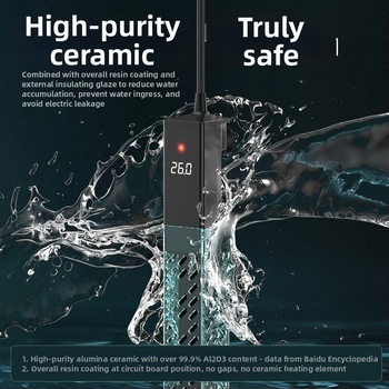 Keramická vykurovacia tyč do akvária s premenlivou frekvenciou, automatická regulácia teploty, presná regulácia teploty; výkon 50–500W, hmotnosť 428 g, model sz2025071503