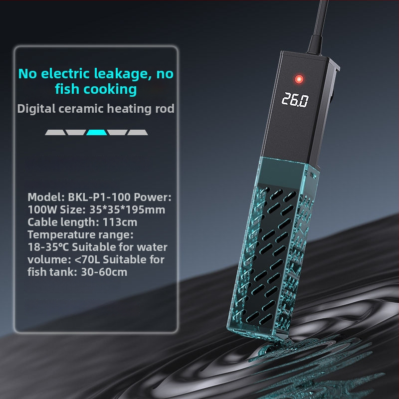 Keramická vykurovacia tyč do akvária s premenlivou frekvenciou, automatická regulácia teploty, presná regulácia teploty; výkon 50–500W, hmotnosť 428 g, model sz2025071503
