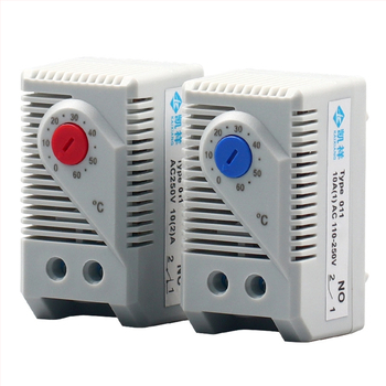 KLKTS011 Riadič teploty a vlhkosti s riadením ventilátora, mechanický spínač, montáž do skrinky (Teplota/Vlhkosť; Riadenie ventilátora; Mechanický spínač)