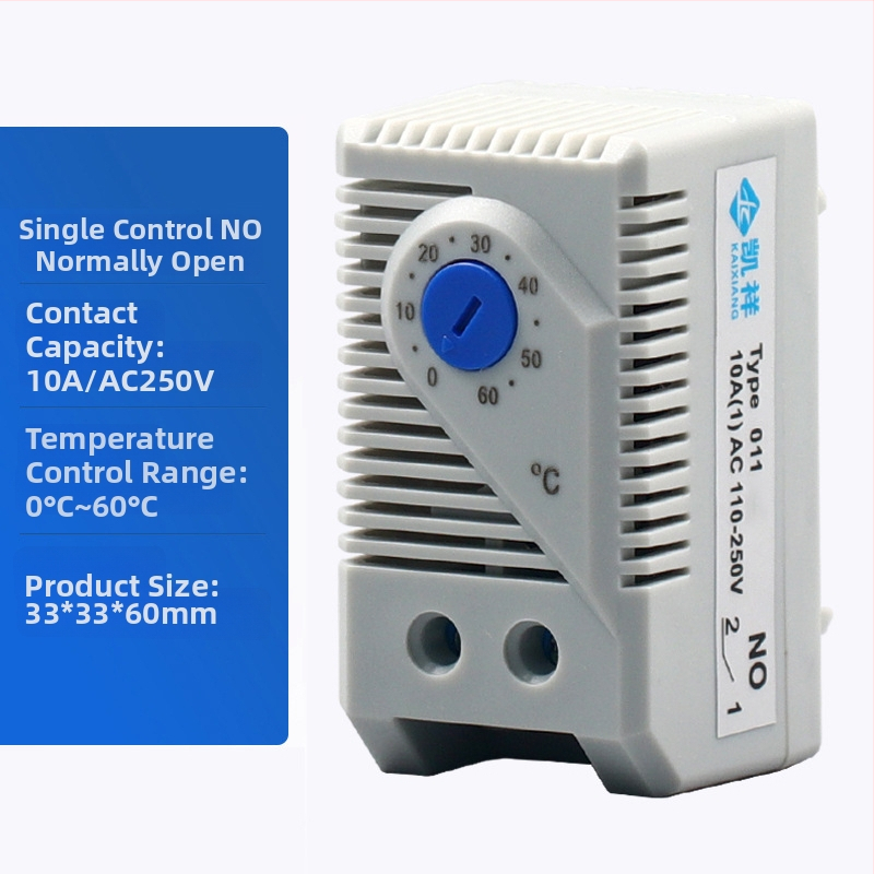 KLKTS011 Riadič teploty a vlhkosti s riadením ventilátora, mechanický spínač, montáž do skrinky (Teplota/Vlhkosť; Riadenie ventilátora; Mechanický spínač)