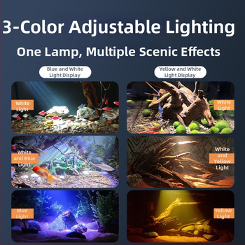 Akvarijná lampa s nastaviteľným zoomom, LED osvetlenie pre vodné rastliny, odolná voči striekajúcej vode, 4.2-16.8 W, 300-800 g, Berkule