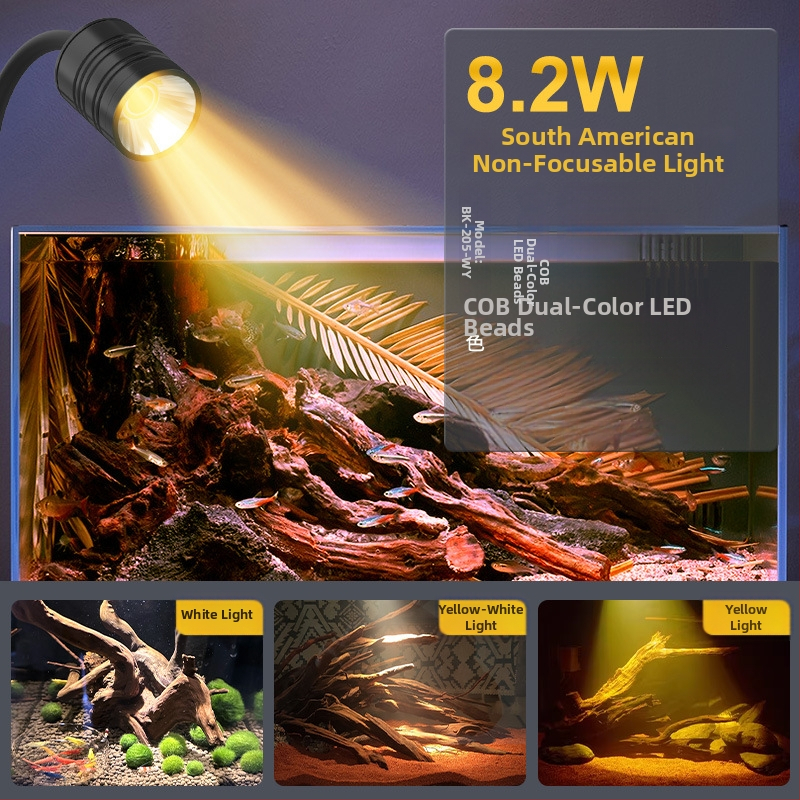 Akvarijná lampa s nastaviteľným zoomom, LED osvetlenie pre vodné rastliny, odolná voči striekajúcej vode, 4.2-16.8 W, 300-800 g, Berkule