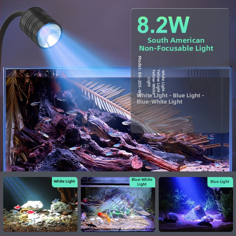 Akvarijná lampa s nastaviteľným zoomom, LED osvetlenie pre vodné rastliny, odolná voči striekajúcej vode, 4.2-16.8 W, 300-800 g, Berkule