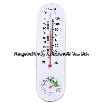 Nástenný vlhkomer a teplomer - vnútorná/vonkajšia teplota, DYWSJ, bez batérie, pre výučbu, chov a výsadbu