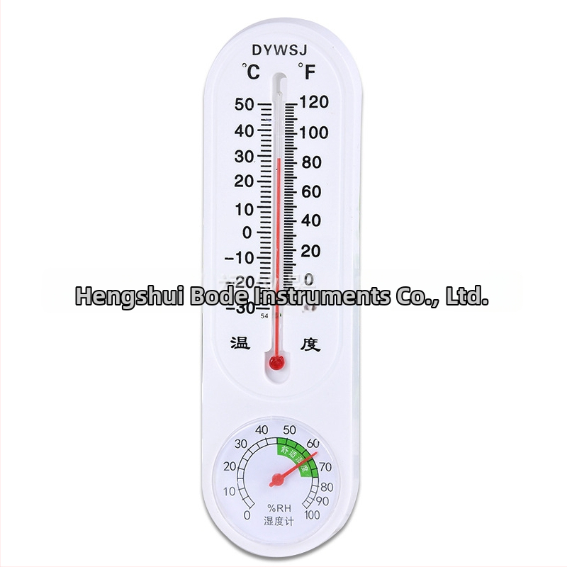 Nástenný vlhkomer a teplomer - vnútorná/vonkajšia teplota, DYWSJ, bez batérie, pre výučbu, chov a výsadbu