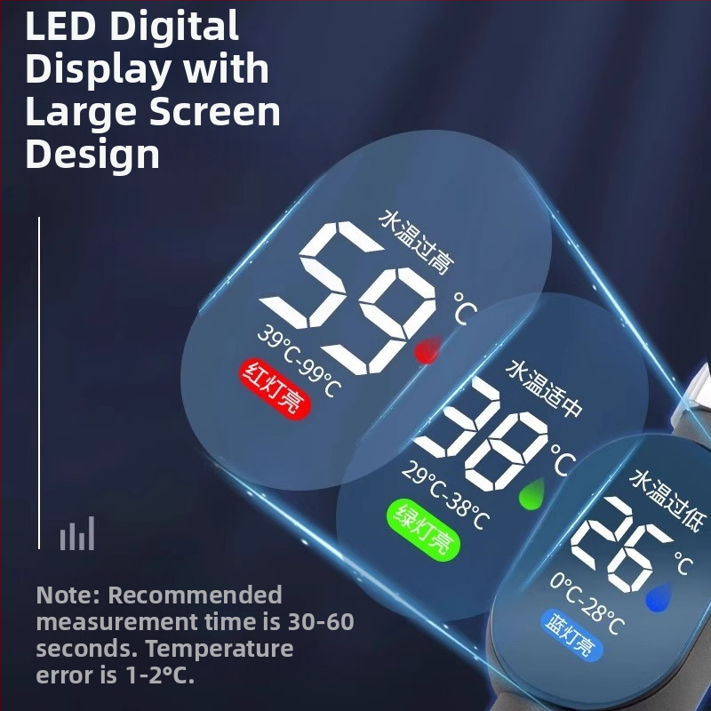 Sprchový teploměr na vodu s LED displejom pre kúpanie detí (Značka: Lipherton; Teplotný rozsah: 0–90°C; Prispôsobenie: k dispozícii)