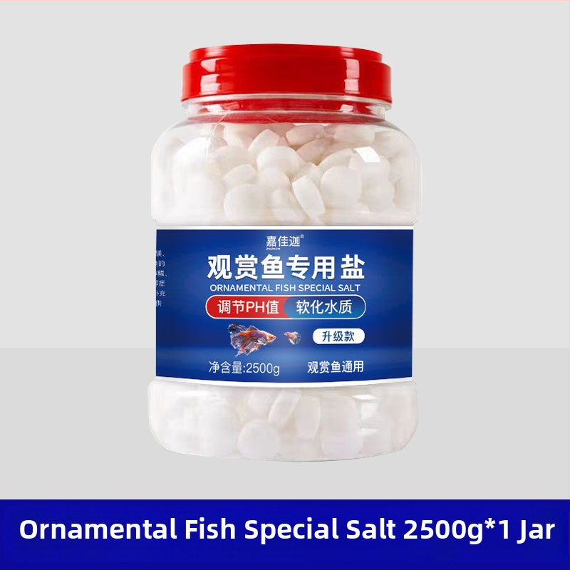Sterilizačná soľ pre okrasné ryby v akváriu — čistenie vody, morská soľ, minerálna soľ pre chov koi