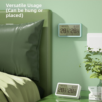Deli хигрометър с дисплей за температура за бюро, двуцветен дисплей, кутия от 96 броя