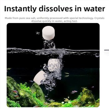 Akvarijná soľná guľa – sterilizácia, zmäkčovanie vody, čistenie pre chov rýb