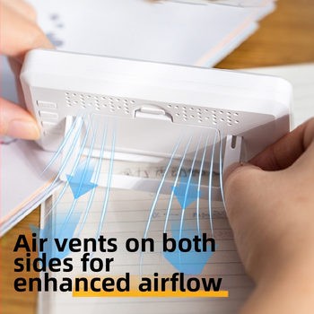 Teplomer do miestnosti značky Deli s veľkou LCD obrazovkou, na vnútorné použitie, batériové napájanie, stolný model