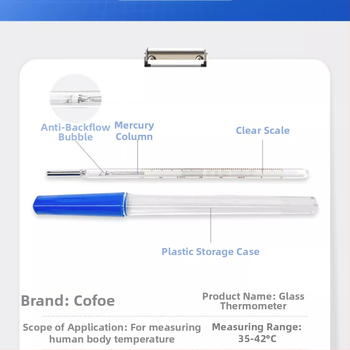 10 kusov trojuholníkový teplomer s ortuťou, model CRW23A, pre dojčatá a dospelých
