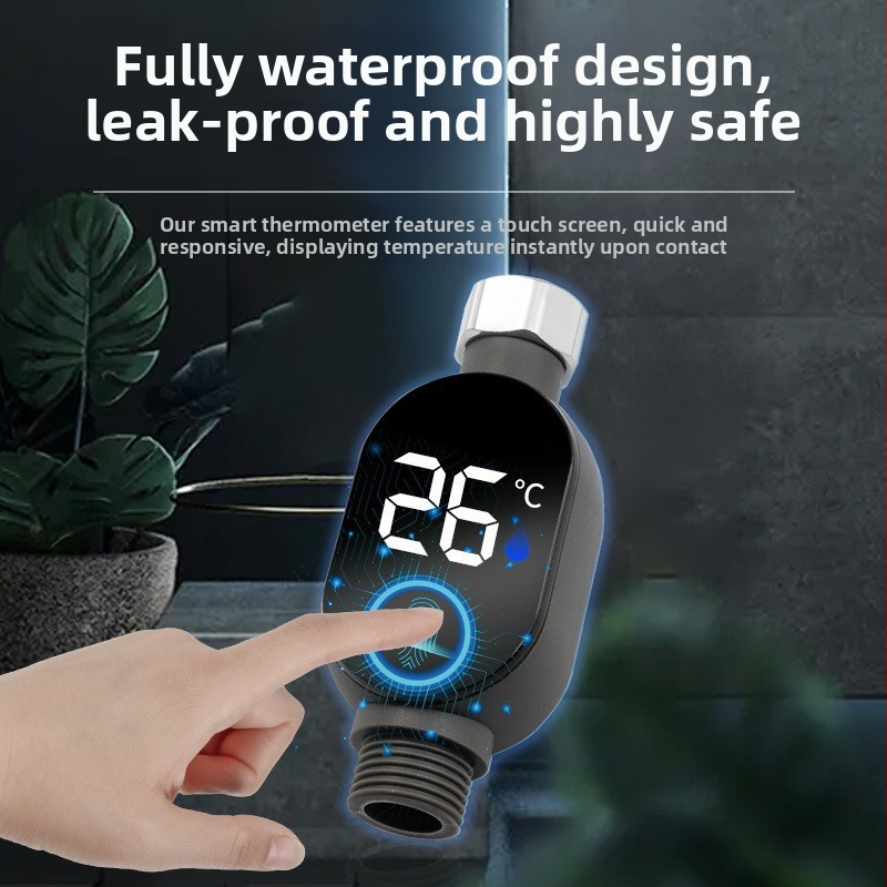 Veetermomeeter beebi vannitoaks ja laste dušile — Duše termomeeter; kraani veetemperatuuri näidik; visuaalne LED-ekraan