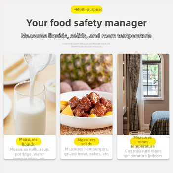Vysoko presný skladací teplomer na potraviny s vyklápacou sondou – pre olej, kúpeľovú vodu pre dieťa, dojčenské mlieko a domáce pečenie; teplotný rozsah -50°C až 300°C