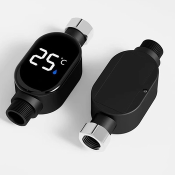 Sprchový teploměr s LED displejom, inteligentným dotykovým displejom, digitálne zobrazenie teploty, 1-stupňové rozlíšenie, možnosť prispôsobenia