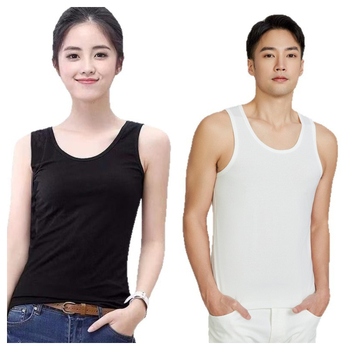 Unisex bavlnené tielko bez rukávov, priedušné a vlhkosť odvádzajúce, okrúhly výstrih, 95% bavlna 5% elastan, stredná hmotnosť látky 141–160 g/m2, leto/jar, všestranné