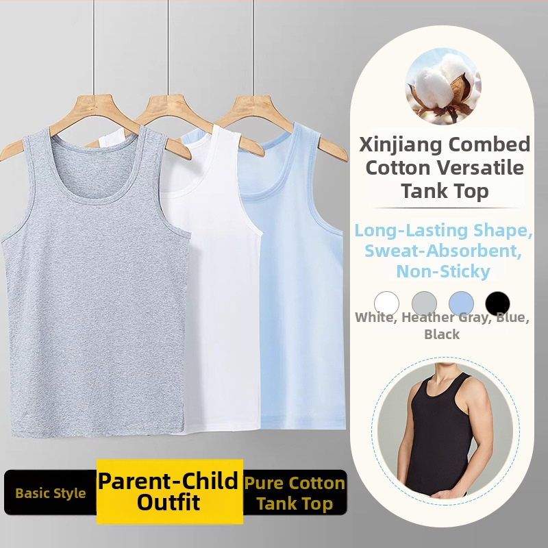 Unisex bavlnené tielko bez rukávov, priedušné a vlhkosť odvádzajúce, okrúhly výstrih, 95% bavlna 5% elastan, stredná hmotnosť látky 141–160 g/m2, leto/jar, všestranné