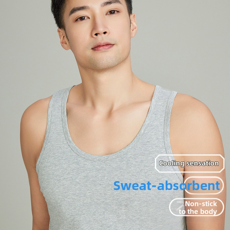Unisex bavlnené tielko bez rukávov, priedušné a vlhkosť odvádzajúce, okrúhly výstrih, 95% bavlna 5% elastan, stredná hmotnosť látky 141–160 g/m2, leto/jar, všestranné