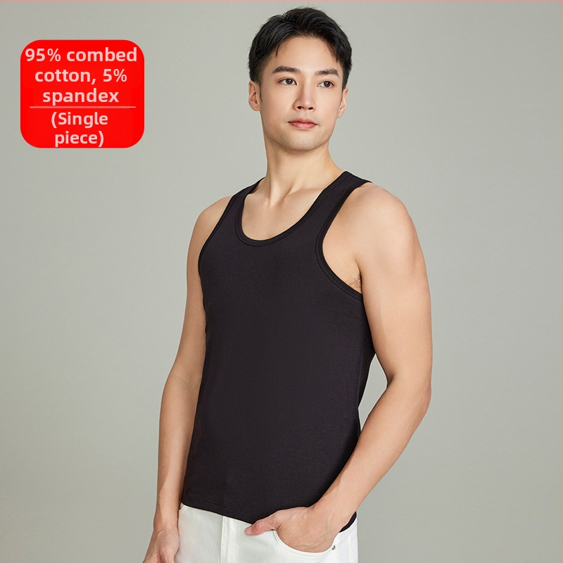 Unisex bavlnené tielko bez rukávov, priedušné a vlhkosť odvádzajúce, okrúhly výstrih, 95% bavlna 5% elastan, stredná hmotnosť látky 141–160 g/m2, leto/jar, všestranné