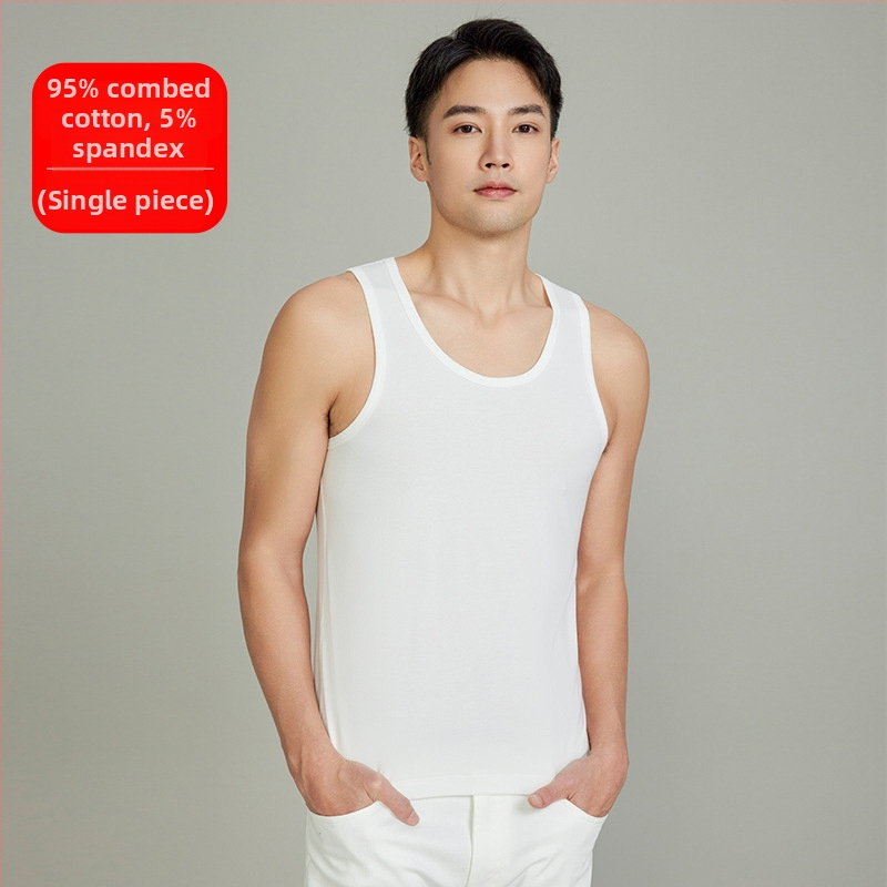 Unisex bavlnené tielko bez rukávov, priedušné a vlhkosť odvádzajúce, okrúhly výstrih, 95% bavlna 5% elastan, stredná hmotnosť látky 141–160 g/m2, leto/jar, všestranné