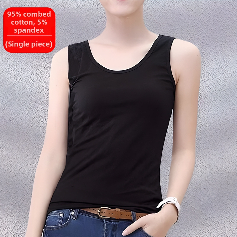 Unisex bavlnené tielko bez rukávov, priedušné a vlhkosť odvádzajúce, okrúhly výstrih, 95% bavlna 5% elastan, stredná hmotnosť látky 141–160 g/m2, leto/jar, všestranné