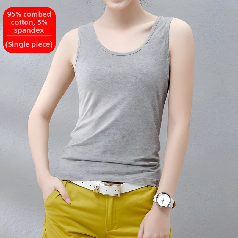 Unisex bavlnené tielko bez rukávov, priedušné a vlhkosť odvádzajúce, okrúhly výstrih, 95% bavlna 5% elastan, stredná hmotnosť látky 141–160 g/m2, leto/jar, všestranné