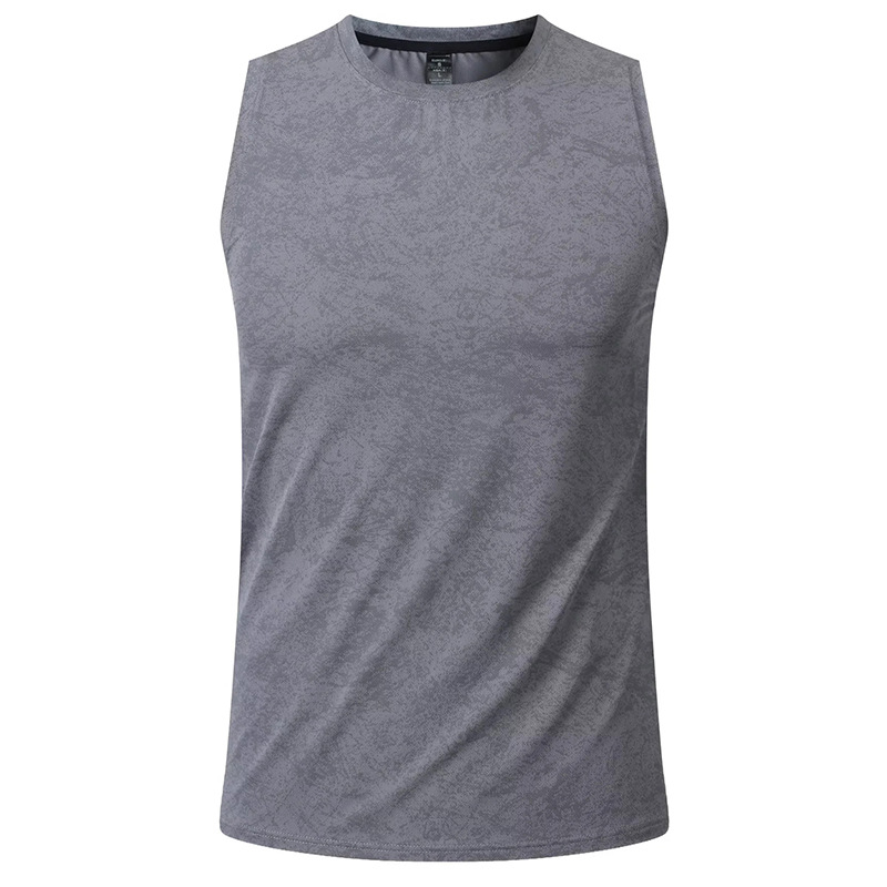 Pánske bez rukávov tank top, rýchloschnúci, 90% polyester + 10% elastán, priedušný, voľný strih
