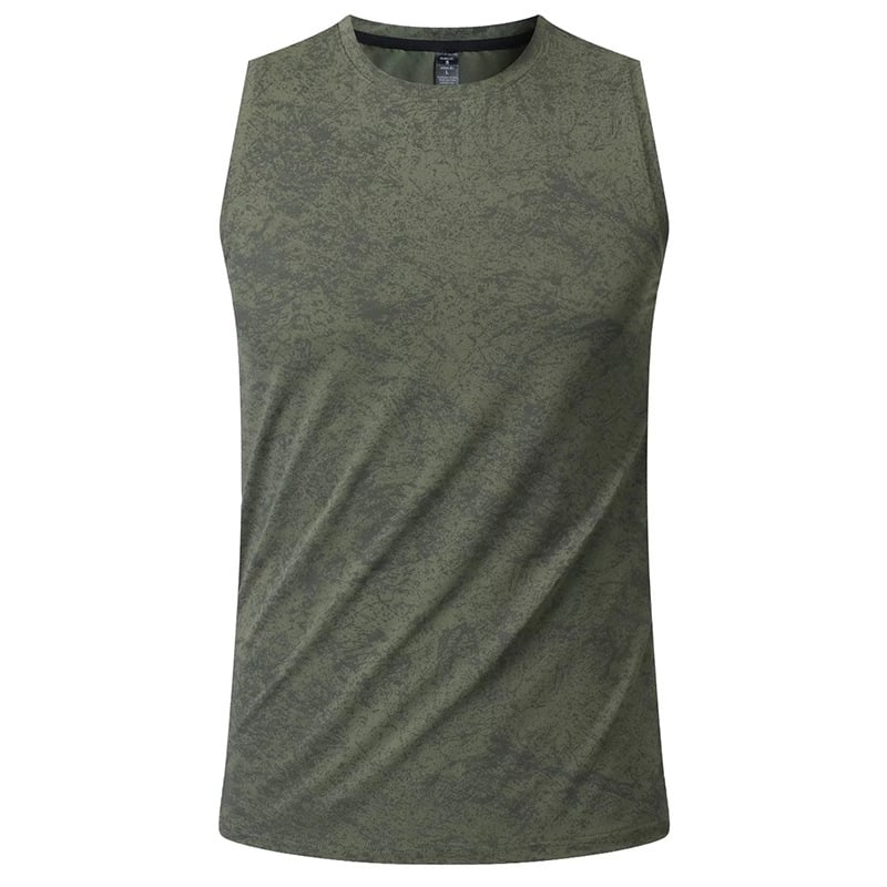 Pánske bez rukávov tank top, rýchloschnúci, 90% polyester + 10% elastán, priedušný, voľný strih