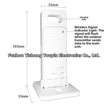 Bezdrôtový vnútorný/vonkajší teplota a vlhkosť meradlo s veľkou HD obrazovkou, rozlíšenie 0,1°C, meteorologická stanica