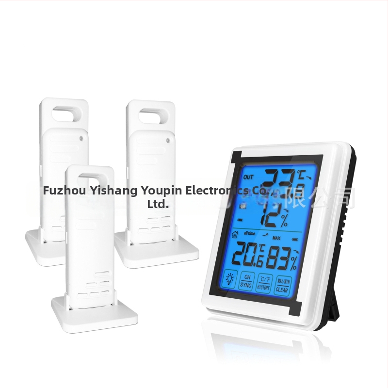 Bezdrôtový vnútorný/vonkajší teplota a vlhkosť meradlo s veľkou HD obrazovkou, rozlíšenie 0,1°C, meteorologická stanica