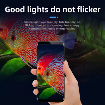 Akvarijné LED svetlo - vysoký jas, vodeodolné, plné spektrum, svetlo pre vodné rastliny, teleskopický stojan, ochrana očí