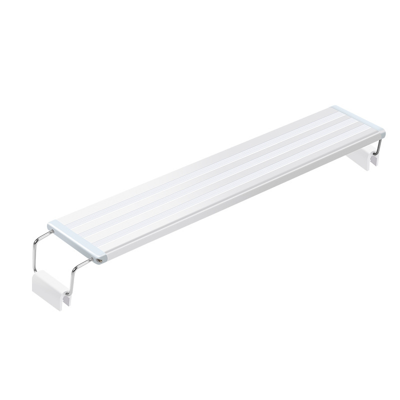 Akvarijné LED svetlo - vysoký jas, vodeodolné, plné spektrum, svetlo pre vodné rastliny, teleskopický stojan, ochrana očí