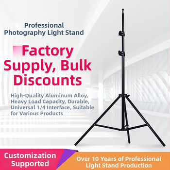 Fotografický stojan na osvetlenie, kovová konštrukcia, výška 70–210, priemery rúrok 22/19/16, tri uzly