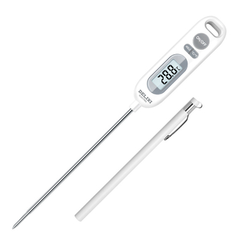 Delixi potravinový teplomer: rozlíšenie 0,1°C, sonda z 304 nerezovej ocele, IPX5 vodotesný, balené po 500 kusov