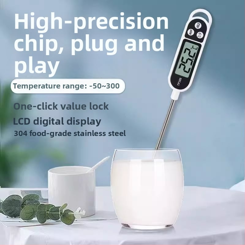 TP300 Sonda typu kuchynský teplomer s digitálnym displejom pre teplotu potravín a oleja