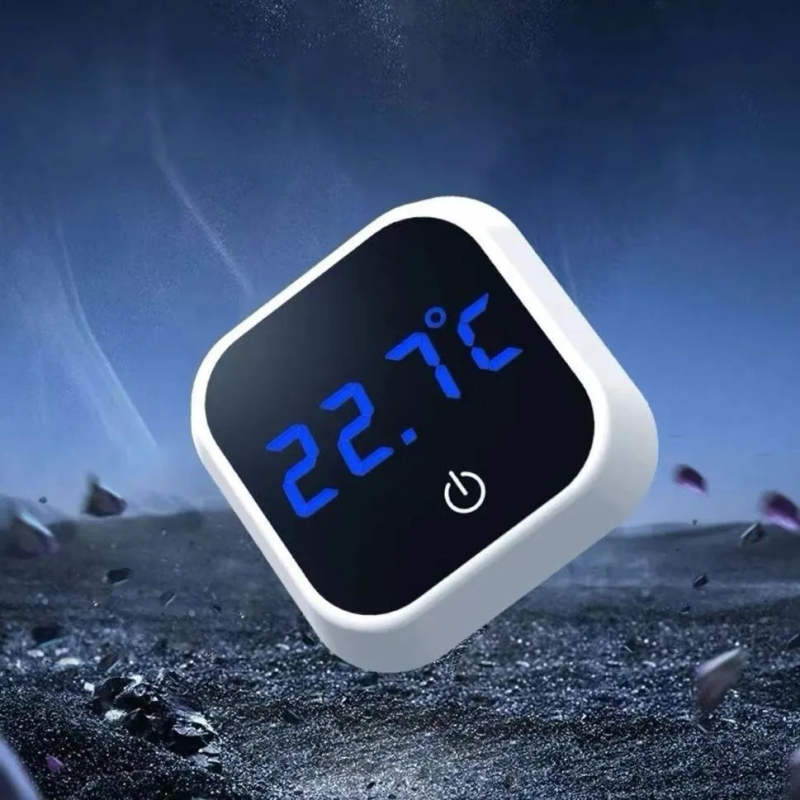 Akvarijný teplomer s vonkajším dotykovým elektronickým senzorom, štvorcový LED displej, ABS, meria teplotu vody v akváriu