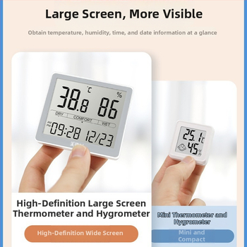 JR311 Teplota a vlhkosť – Digitálny displej, 1,5V tlačidlová batéria, Monitorovanie domáceho prostredia