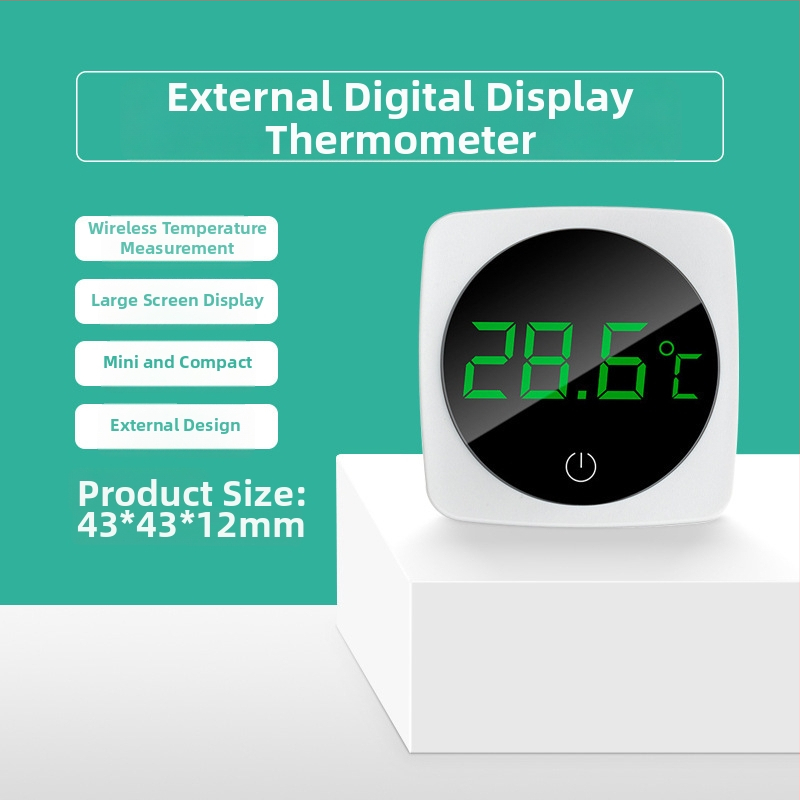 Akváriový teplomer – vysokopresný digitálny senzor teploty vody, ABS + kov