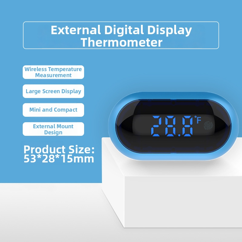 Akváriový teplomer – vysokopresný digitálny senzor teploty vody, ABS + kov