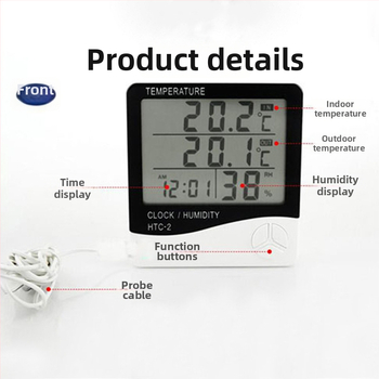 Teplomerač pre vnútornú/vonkajšiu teplotu a vnútornú vlhkosť — presnosť teploty ±1°C, presnosť vlhkosti ±5%, napájanie batériou typu 7