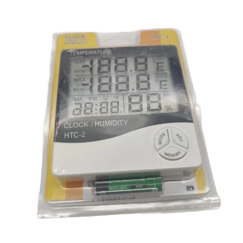 Teplomerač pre vnútornú/vonkajšiu teplotu a vnútornú vlhkosť — presnosť teploty ±1°C, presnosť vlhkosti ±5%, napájanie batériou typu 7