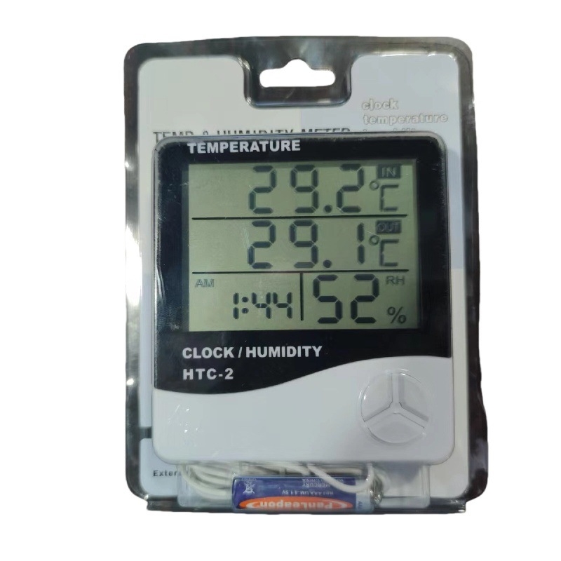 Teplomerač pre vnútornú/vonkajšiu teplotu a vnútornú vlhkosť — presnosť teploty ±1°C, presnosť vlhkosti ±5%, napájanie batériou typu 7