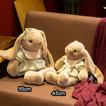 Zeko pliš igračka – duga uši, iznimno mekan kratki pliš, PP pamuk punilo, marka Huale Velvet