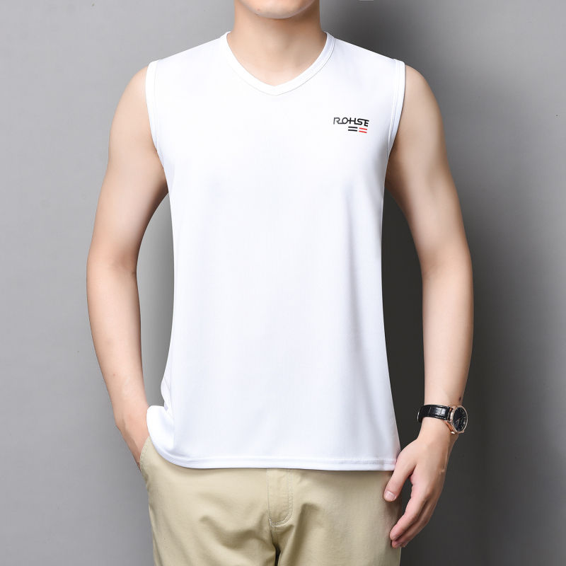 Pánska bezrukávová rýchloschnúca vesta s okrúhlym výstrihom, sieťovaná priedušná tkanina, 100% polyester, stredná hmotnosť 141-160 g/m2, celoročne