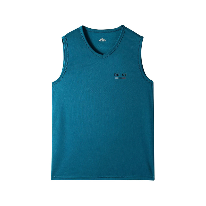 Pánska bezrukávová rýchloschnúca vesta s okrúhlym výstrihom, sieťovaná priedušná tkanina, 100% polyester, stredná hmotnosť 141-160 g/m2, celoročne
