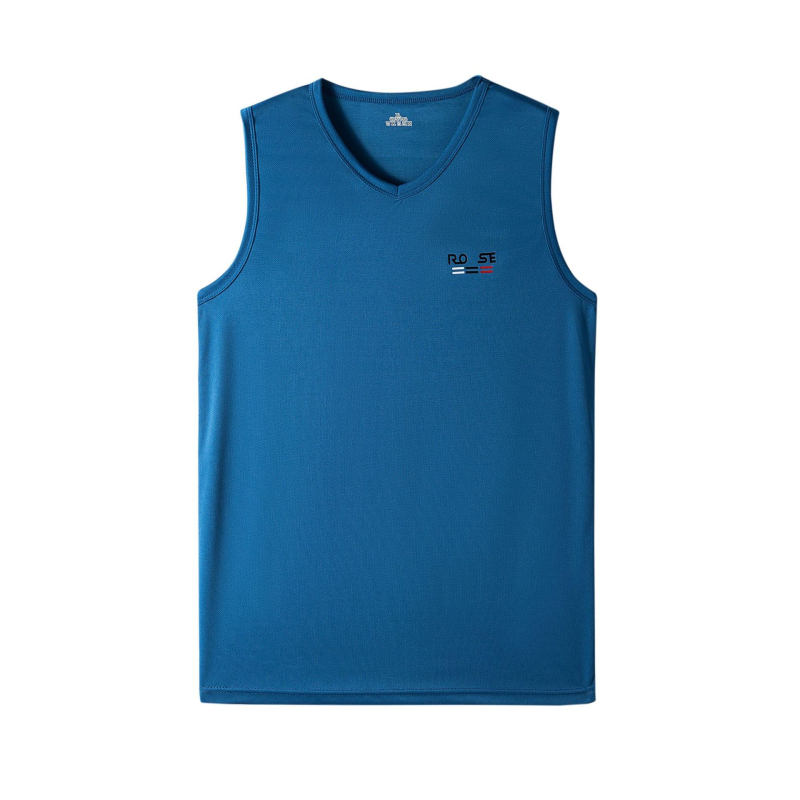 Pánska bezrukávová rýchloschnúca vesta s okrúhlym výstrihom, sieťovaná priedušná tkanina, 100% polyester, stredná hmotnosť 141-160 g/m2, celoročne